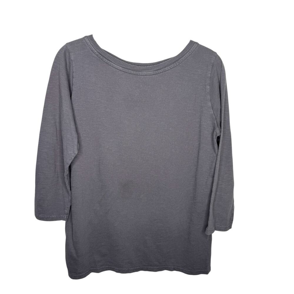 PACT / light gray classic 3/4 sleeve scoop neck tee / S